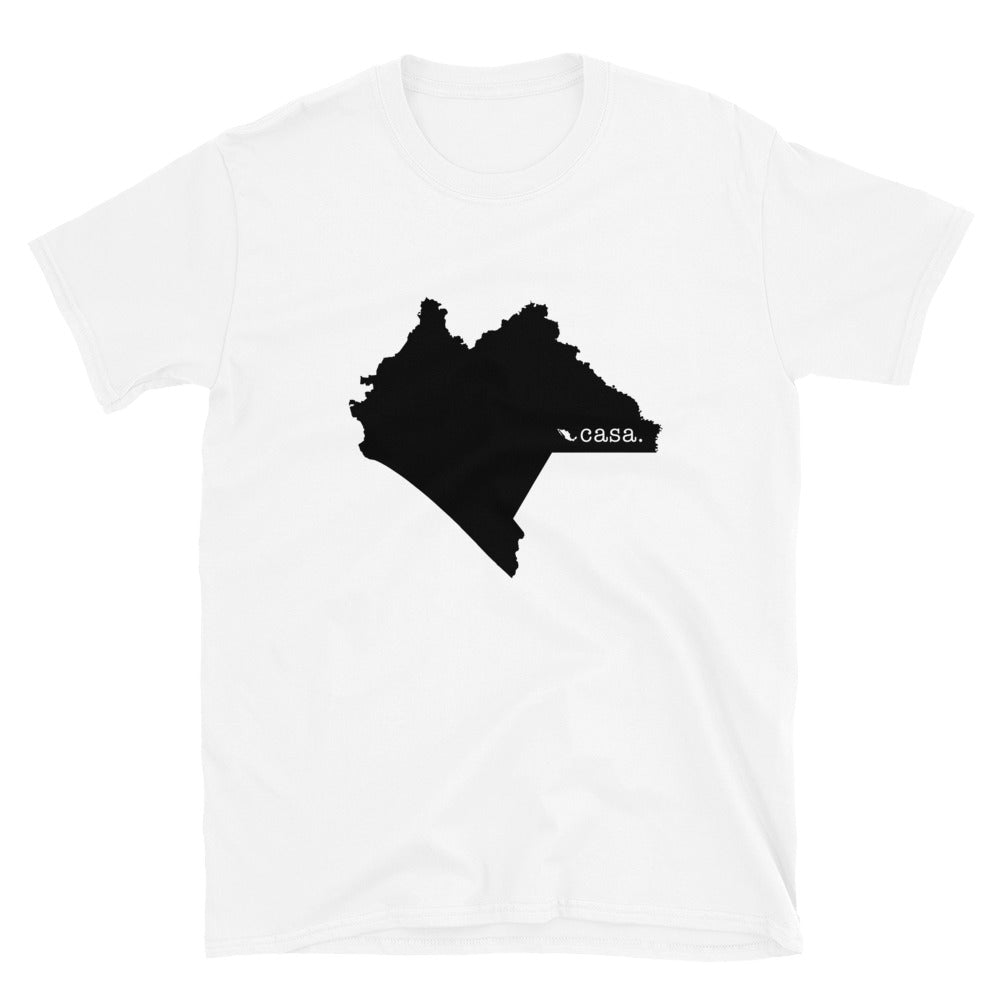 Chiapas Mexico Black Map Unisex T-Shirt