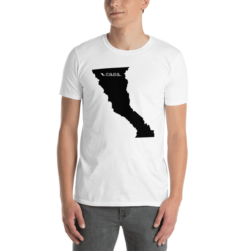 Baja California Mexico Black Map Unisex T-Shirt