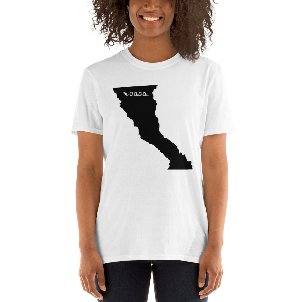 Baja California Mexico Black Map Unisex T-Shirt