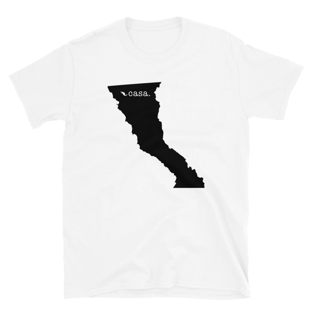 Baja California Mexico Black Map Unisex T-Shirt