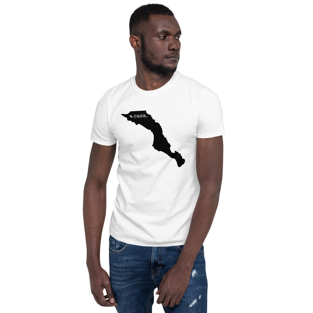 Baja California Sur Mexico Black Map Unisex T-Shirt