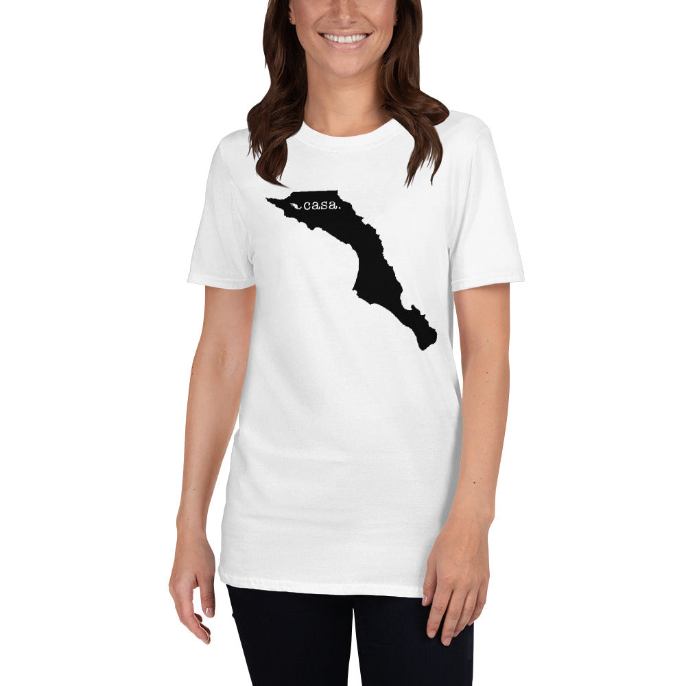 Baja California Sur Mexico Black Map Unisex T-Shirt