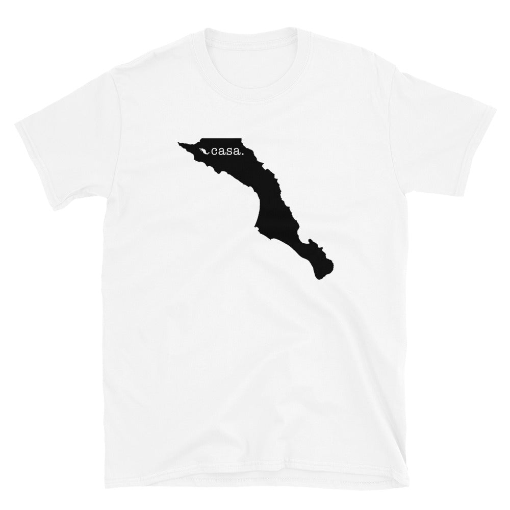 Baja California Sur Mexico Black Map Unisex T-Shirt