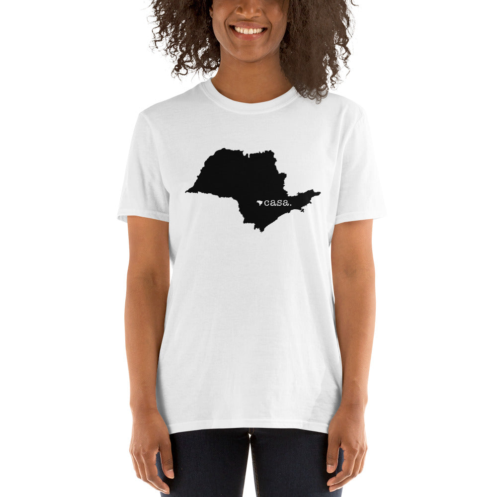 São Paulo Brazil Black Map Unisex T-Shirt