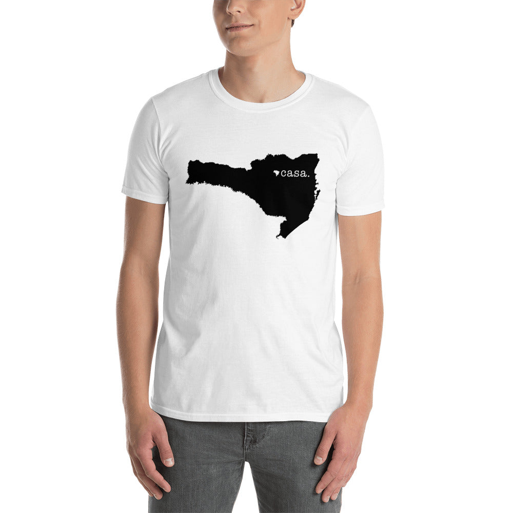 Santa Catarina Brazil Black Map Unisex T-Shirt