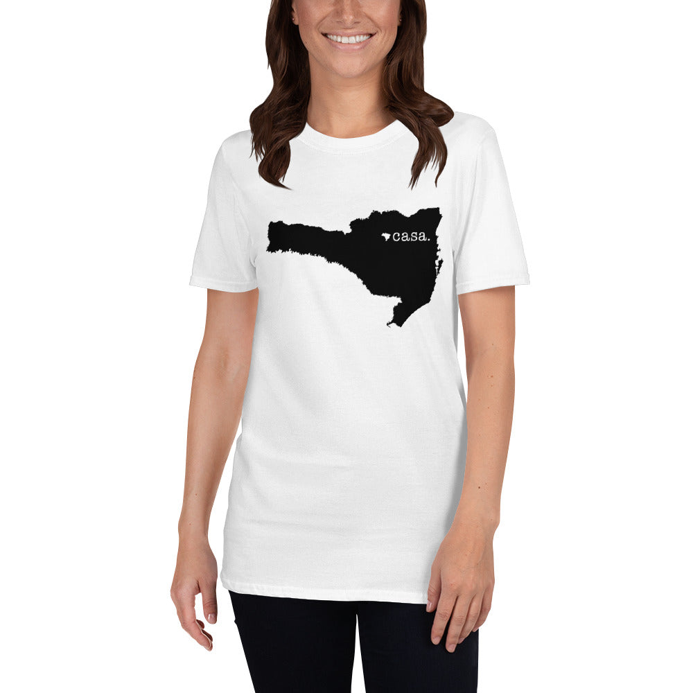 Santa Catarina Brazil Black Map Unisex T-Shirt