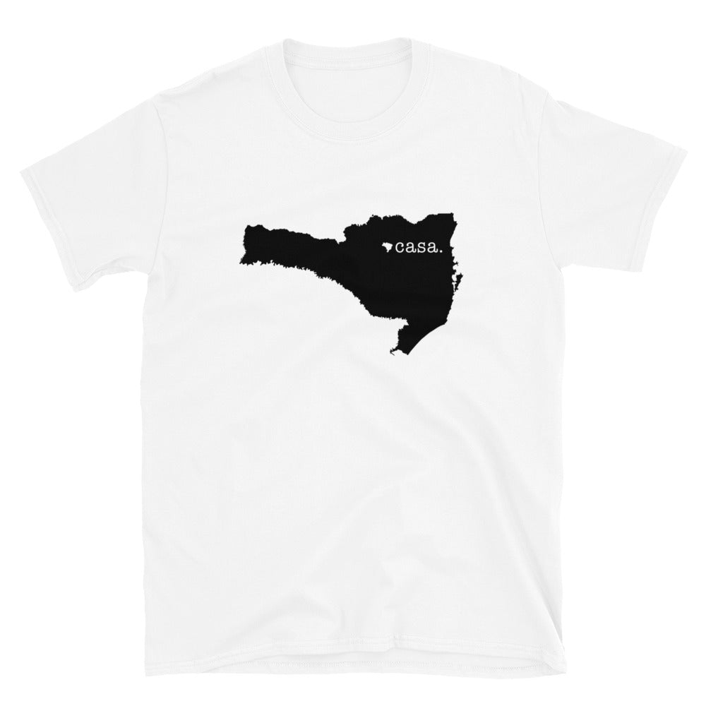 Santa Catarina Brazil Black Map Unisex T-Shirt