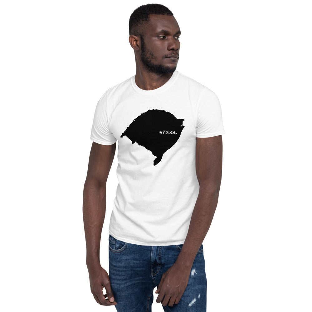 Rio Grande do Sul Brazil Black Map Unisex T-Shirt
