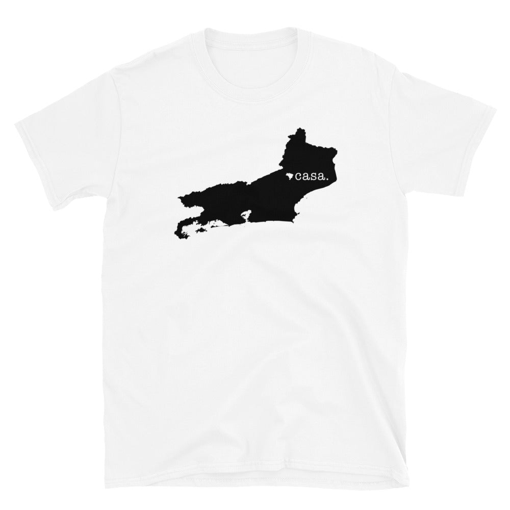 Rio De Janeiro Brazil Black Map Unisex T-Shirt