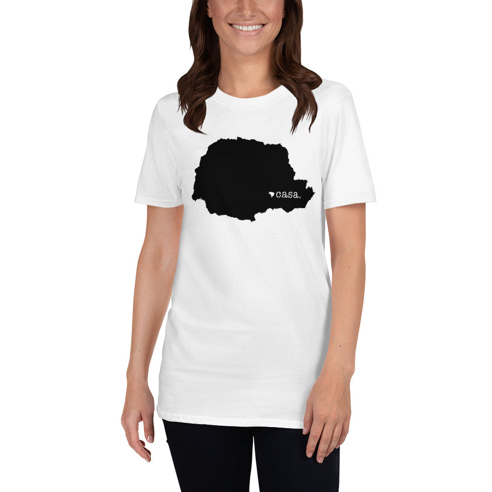 Paraná Brazil Black Map Unisex T-Shirt