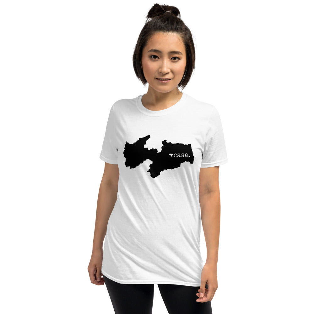 Paraiba Brazil Black Map Unisex T-Shirt