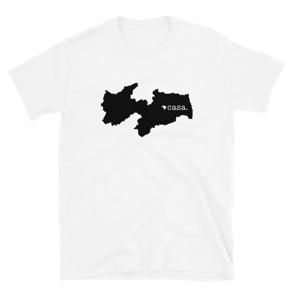 Paraiba Brazil Black Map Unisex T-Shirt