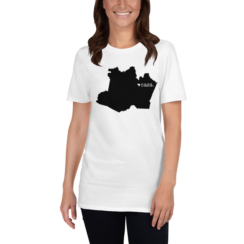 Amazonas Brazil Black Map Unisex T-Shirt