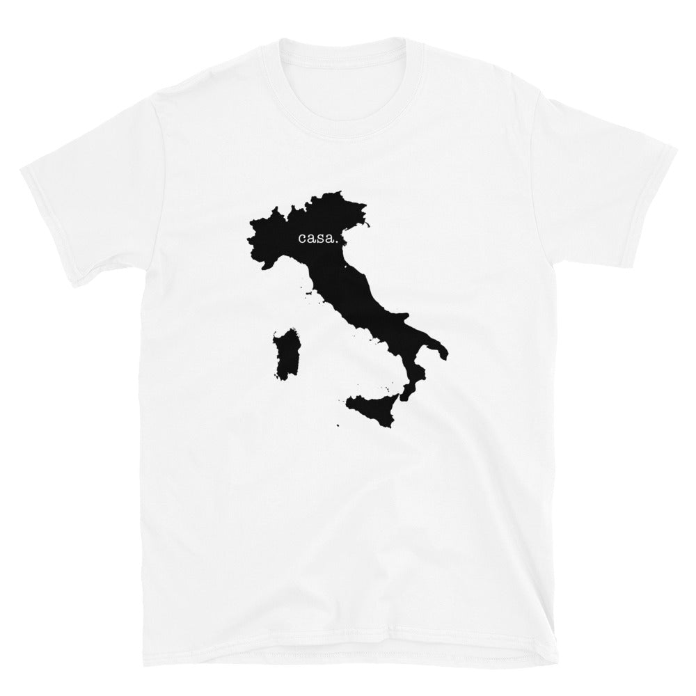 Italy Black Map Unisex T-Shirt