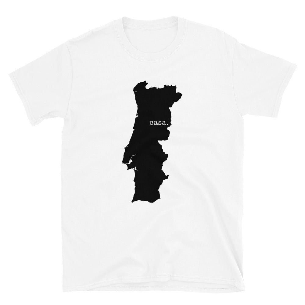 Portugal Black Map Unisex T-Shirt