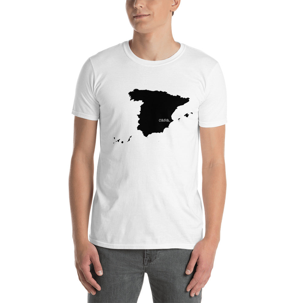 Spain Black Map Unisex T-Shirt