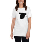 Spain Black Map Unisex T-Shirt