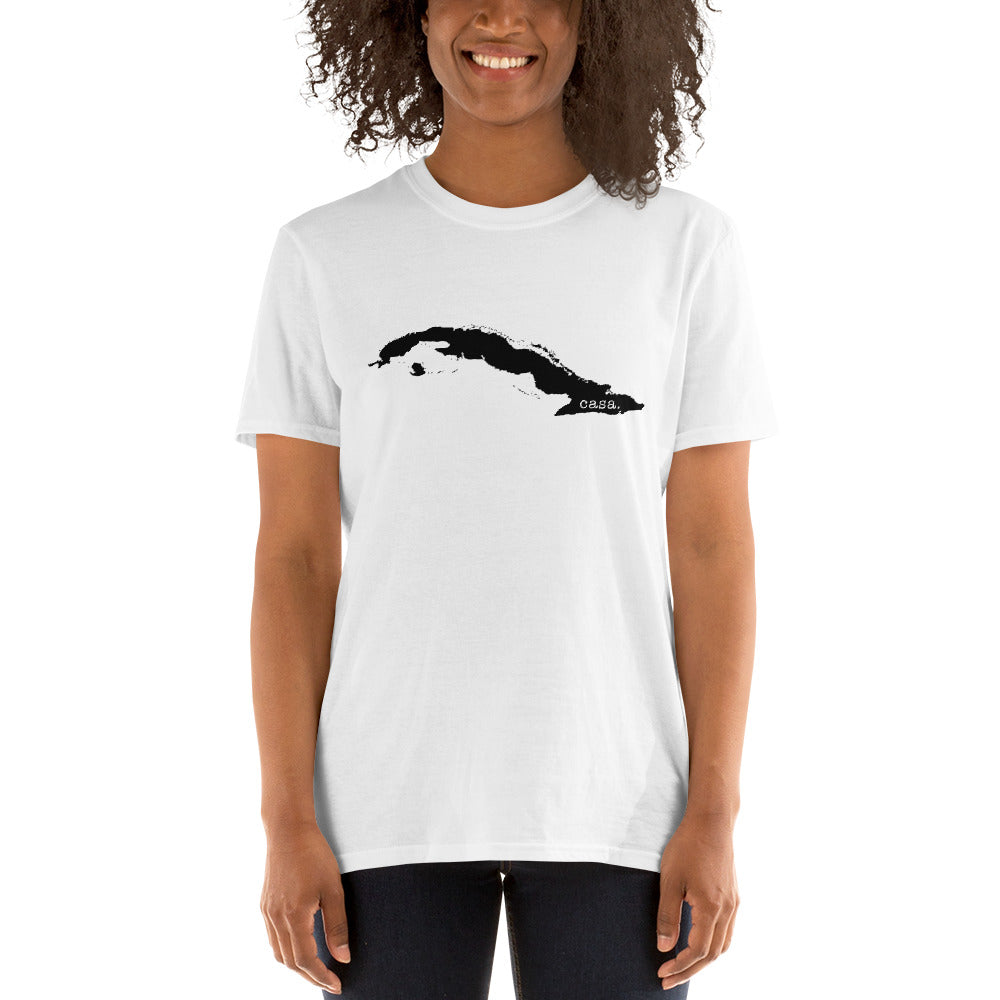 Cuba Black Map Unisex T-Shirt