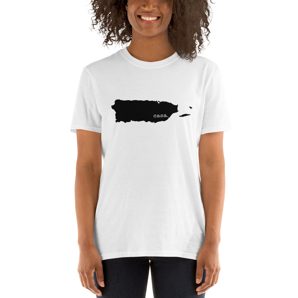 Puerto Rico Black Map Unisex T-Shirt