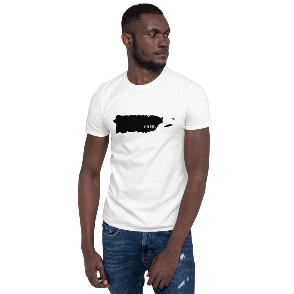 Puerto Rico Black Map Unisex T-Shirt