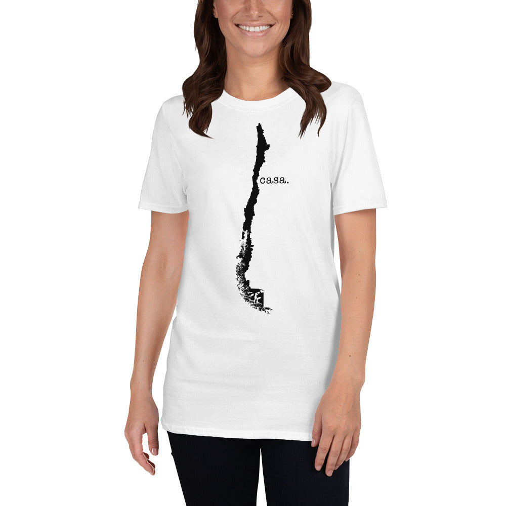 Chile Black Map Unisex T-Shirt