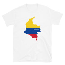 Load image into Gallery viewer, Colombia Flag Map Unisex T-Shirt
