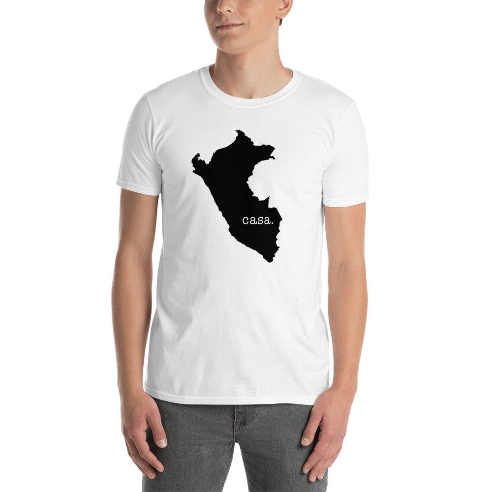 Peru Black Map Unisex T-Shirt
