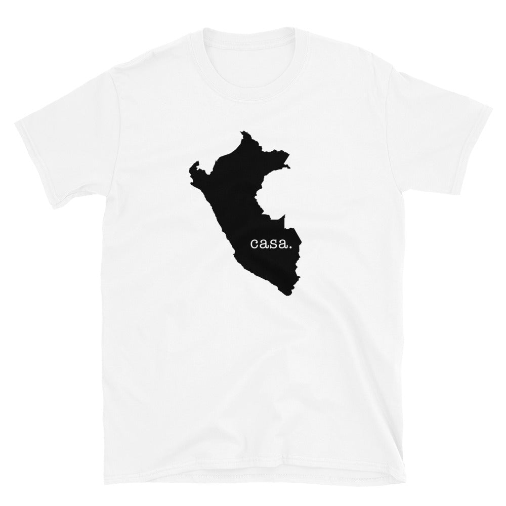 Peru Black Map Unisex T-Shirt