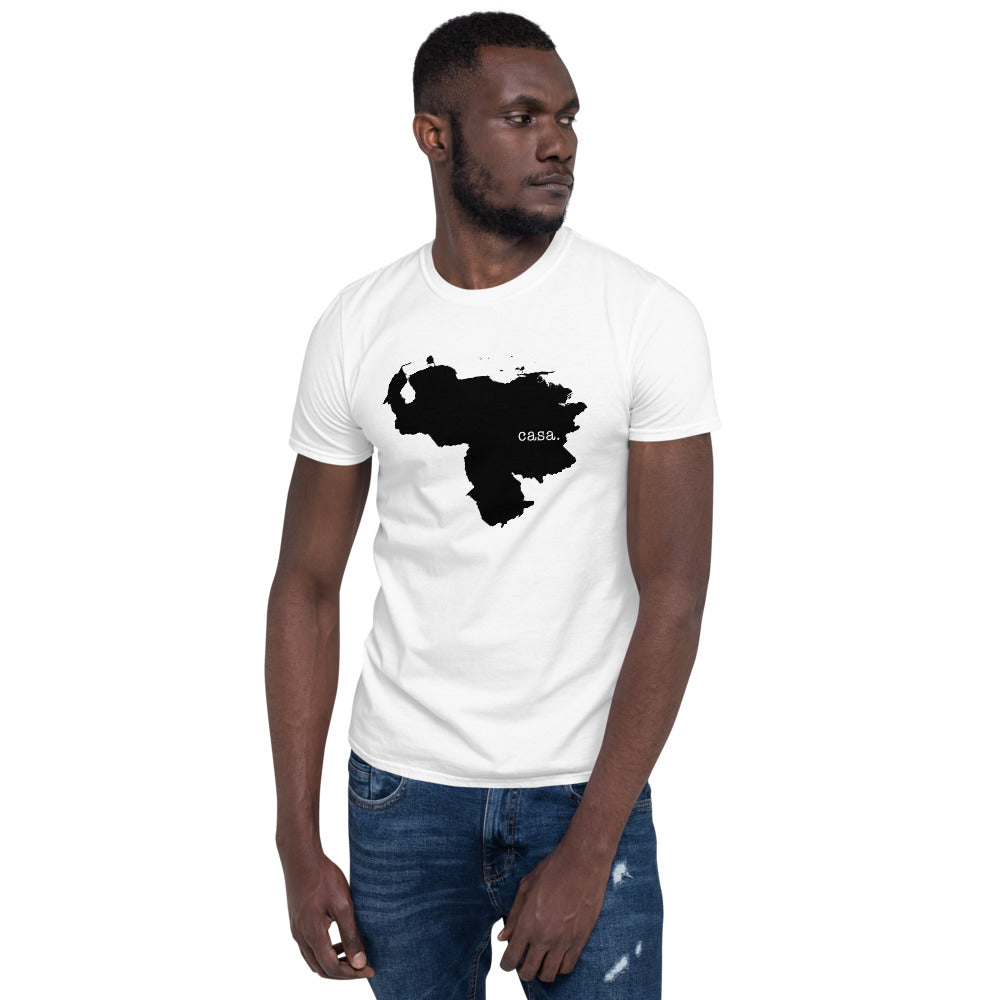 Venezuela Black Map Unisex T-Shirt