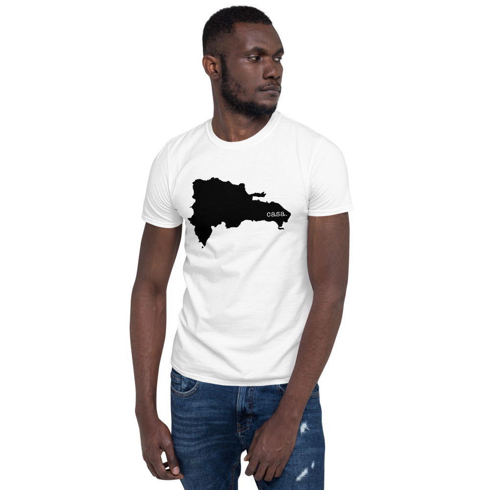 Dominican Republic Black Map Unisex T-Shirt