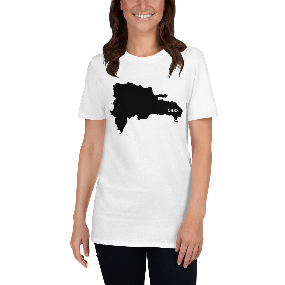 Dominican Republic Black Map Unisex T-Shirt