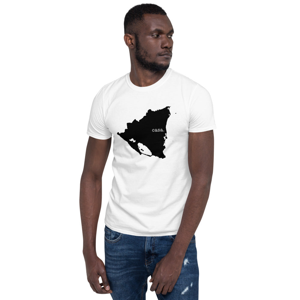 Nicaragua Black Map Unisex T-Shirt