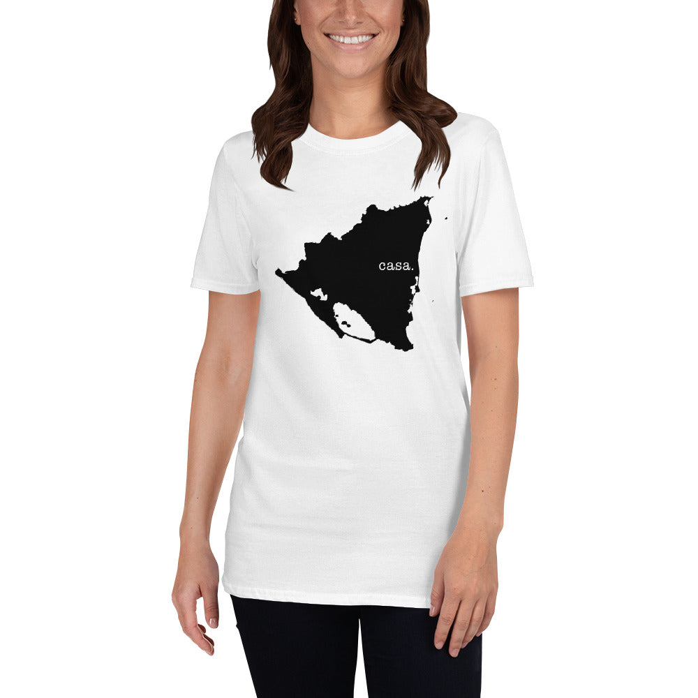 Nicaragua Black Map Unisex T-Shirt