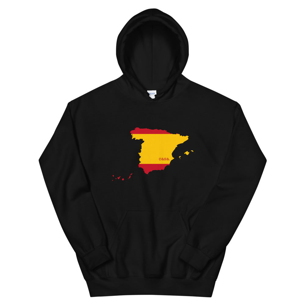 Spain Flag Map Unisex Hoodie