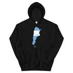 Argentina Flag Map Unisex Hoodie