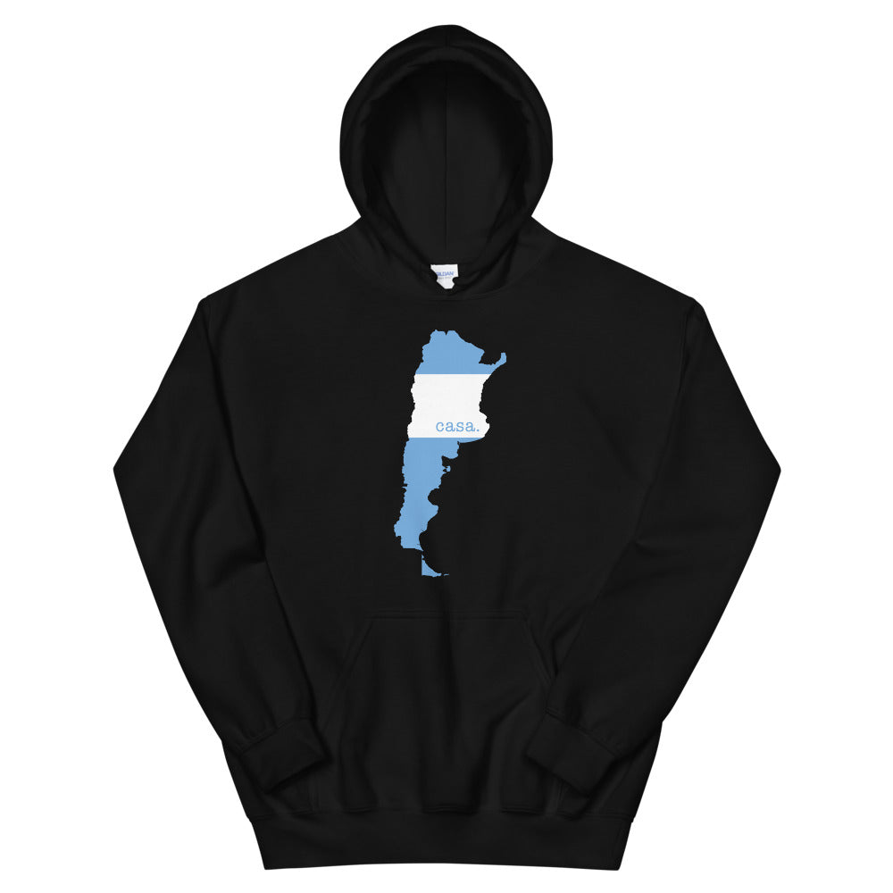 Argentina Flag Map Unisex Hoodie