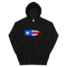 Load image into Gallery viewer, Puerto Rico Flag Map Unisex Hoodie
