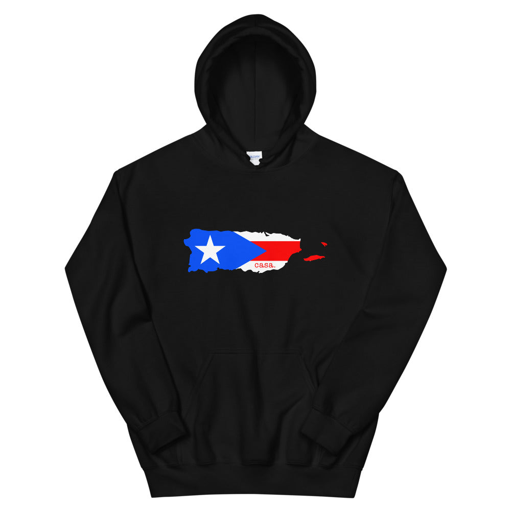 Puerto Rico Flag Map Unisex Hoodie