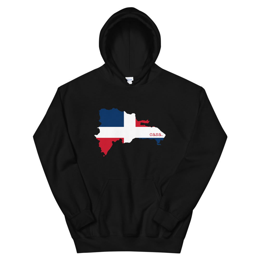 Dominican Republic Flag Map Unisex Hoodie