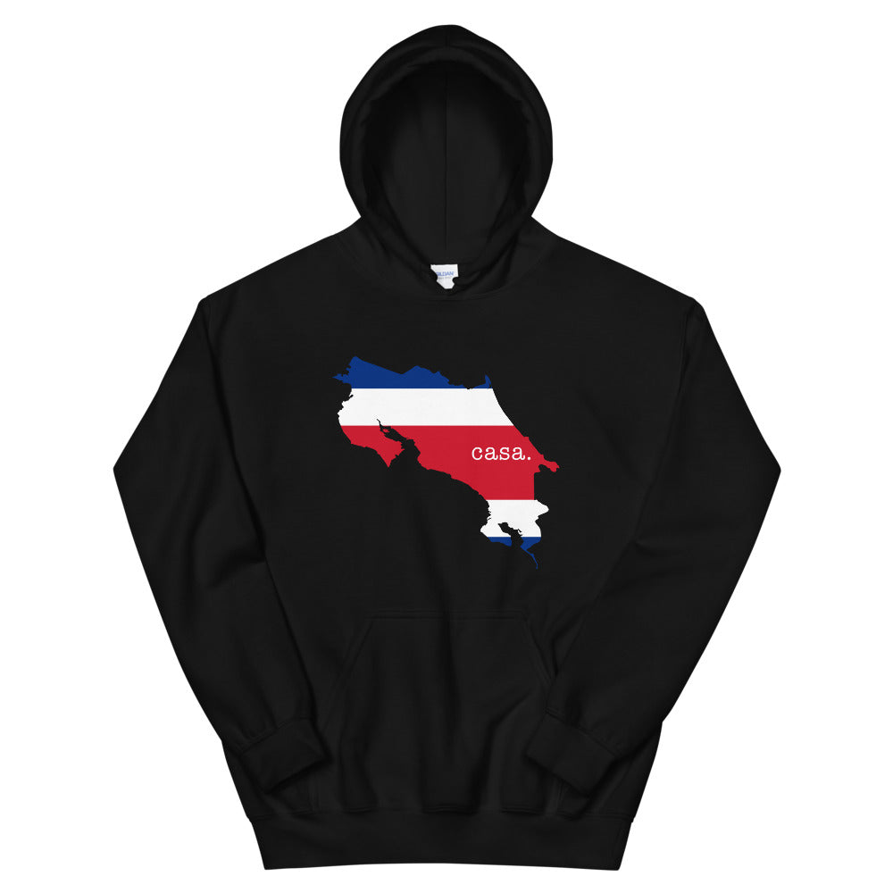 Costa Rica Flag Map Unisex Hoodie