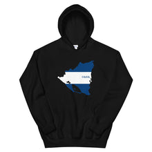 Load image into Gallery viewer, Nicaragua Flag Map Unisex Hoodie
