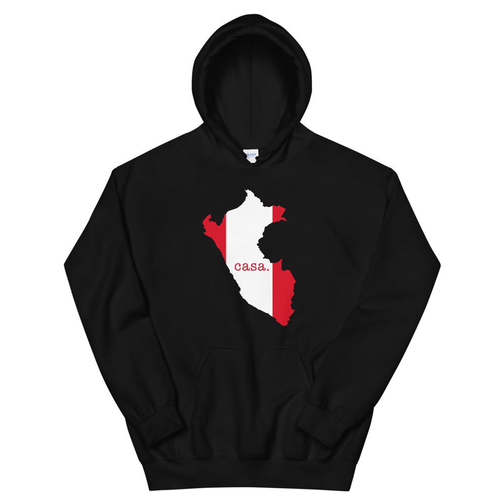 Peru Flag Map Unisex Hoodie