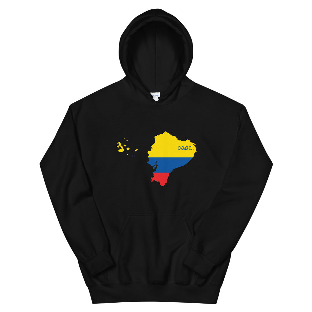 Ecuador Flag Map Unisex Hoodie