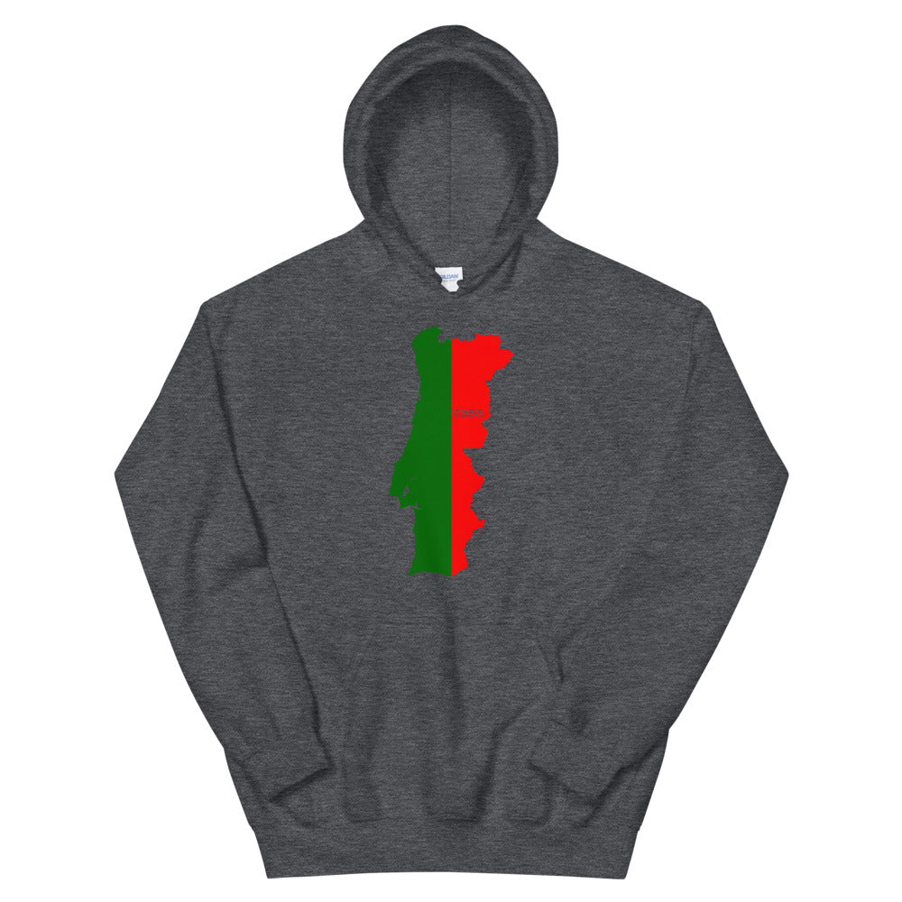 Portugal Flag Map Unisex Hoodie