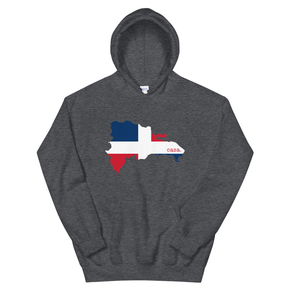Dominican Republic Flag Map Unisex Hoodie