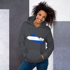 El Salvador Flag Map Unisex Hoodie