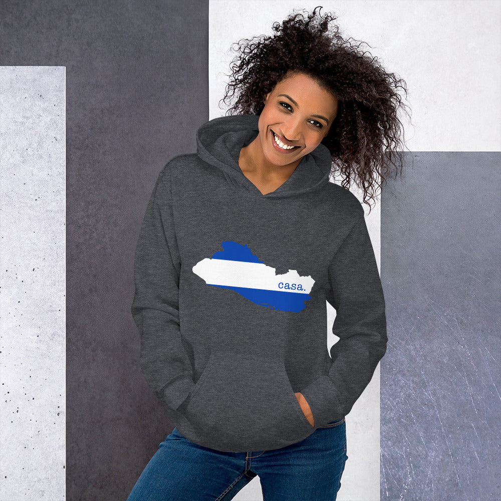 El Salvador Flag Map Unisex Hoodie