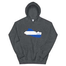 Load image into Gallery viewer, El Salvador Flag Map Unisex Hoodie
