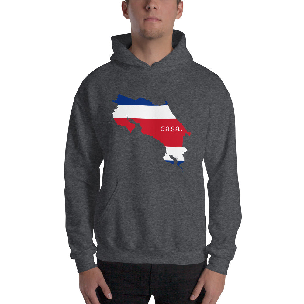 Costa Rica Flag Map Unisex Hoodie