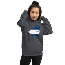 Load image into Gallery viewer, Nicaragua Flag Map Unisex Hoodie
